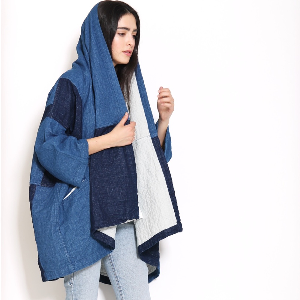 Atelier Delphine Patchwork Haori Blue sz S